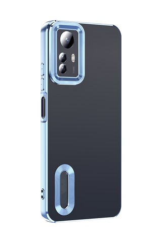 Noktaks - Xiaomi Uyumlu Xiaomi Redmi Note 12s - Kılıf Kamera Korumalı Logo Gösteren Koruyucu Omega Kapak - Gümüş T37343 Gümüş