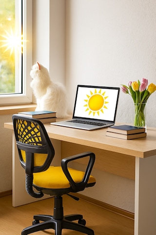 Ofis Koltuğu, Büro Koltuğu, Berjer ,çalışma Sandalyesi, Oyuncu Koltuğu, Ofis Sandalyesi Sarı