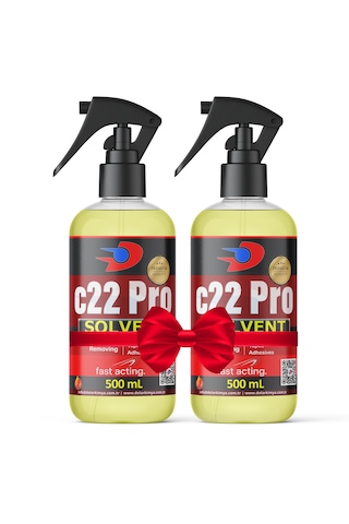C22 Pro - 2x500 Ml Protez Saç Bant Sökücüsü Temizleyicisi,c22 Solvent