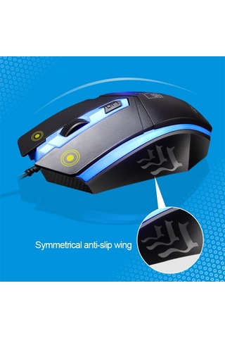 Zgb G21 1600 Dpı Profesyonel Kablolu Renkli Arka Işık Mekanik Hissediyorum Süspansiyon Klavye Optik Fare Kiti Dizüstü Bilgisayar, Pc Siyah Optik