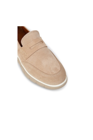 Deery Erkek Bej Hakiki Süet Loafer Ayakkabı - 02045mbeje01