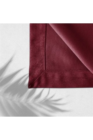 Kadife Dokulu Masa Örtüsü Bordo-636