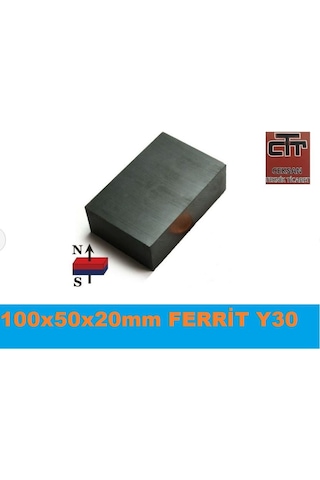 Miknatis Büyük Blok Y30 Güçlendirilmiş Ferrit 100X50X20Mm