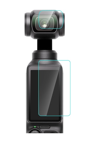 Djı Osmo Pocket 3 Puluz 9h 2.5d Hd Temperli Cam Lens Koruyucu + Ekran Filmi Şeffaf İçin