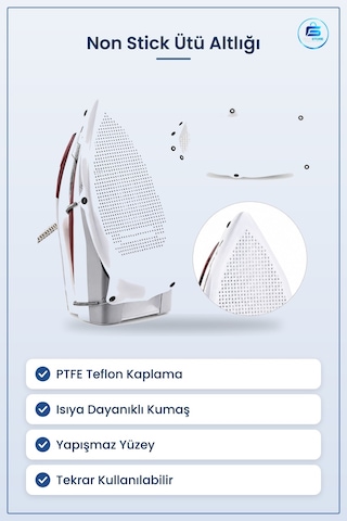 Non Stick Ütü Altlığı Isıya Dayanıklı Taban Koruyucu Ptfe Teflon