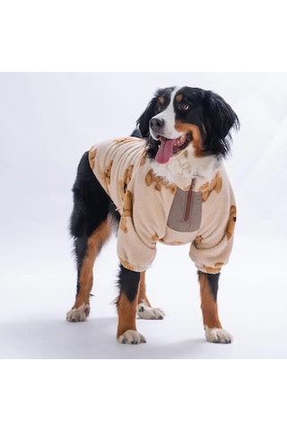 Pawstar 26757- Ekru Gentle Bruno Orta-büyük Irk Köpek Polar Sweatshirt