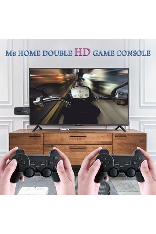 Lobo 2.4g Uyumlu Kablosuz Çift Kol Oyunlar 4k Game Stick 3500 Oyun Atari