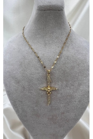 Bb Çelik Anka Kuşu Elif Kolye