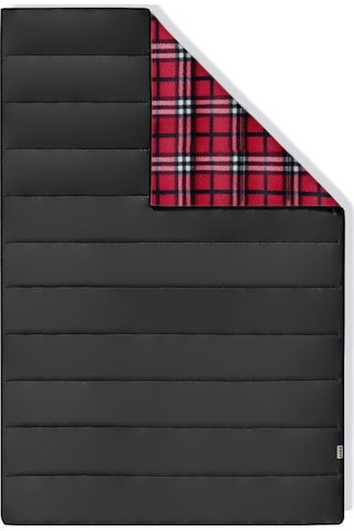 Haegs Flanel Kamp Battaniyesi, Seyahat Yorganı Dış Mekan Hafif Kompakt Outdoor Kamp Çadır Karavan Battaniye 215-150 Cm Siyah