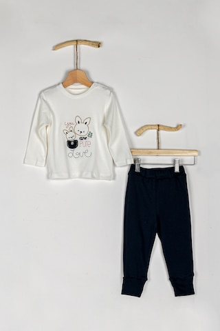 Nono Baby Kapşonlu Erkek - Kız Bebek 3'lü Eşofman Takımı Unisex Çok Renkli