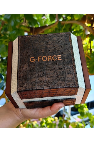 G-force Js15 Orjinal Miyota Mekanizma Spor Erkek Kronograf Kol Saati Lüks Kutulu Gümüş - Siyah
