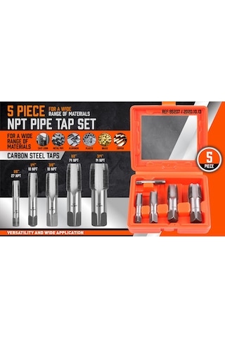 Suntek 5'li Set Npt Boru Kılavuz Seti Diş Şekillendirme