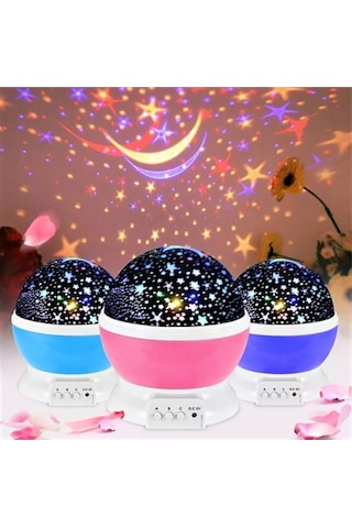 Star Master Lightning Renkli Yıldızlı Gökyüzü Projeksiyon - Mor