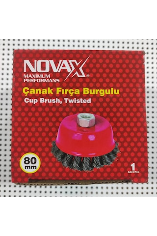 Novax Çanak Fırça Burgulu Daire Fırça 80 Mm M14 Tüv Onaylı Ce Belgeli Daire Burgu Çanak 80 Mm