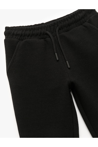 Koton Beli Lastikli Cep Detaylı Jogger Eşofman Altı Siyah 7wkb40026tk