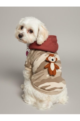Safari Friends Kapüşonlu Köpek Sweatshirt Küçük Irklar