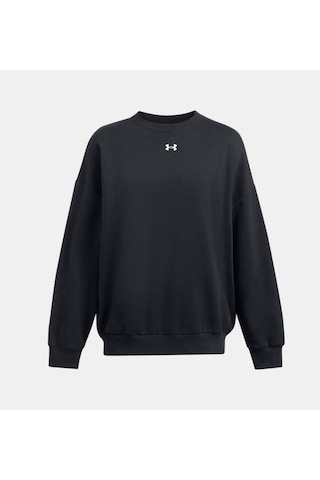 Ua Rival Fleece Os Crew Kadın Sweatshirt 1386463-001 SiYAH