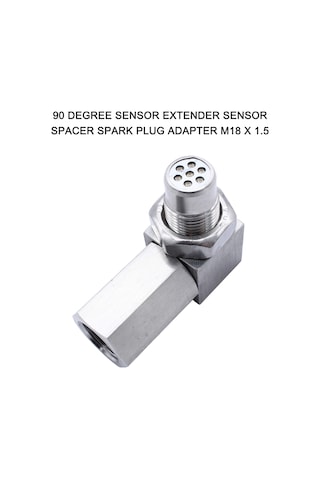 Jeemson Stainless Steel 90 Derece Oksijen Sensör Uzatıcı M18x1.5, Su Geçirmez, Korozyona Dayanıklı, Kolay Kurulum - Evrensel Araç Uyumlu
