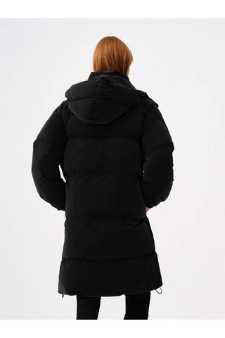 Loose Fit Kadın Mont Siyah