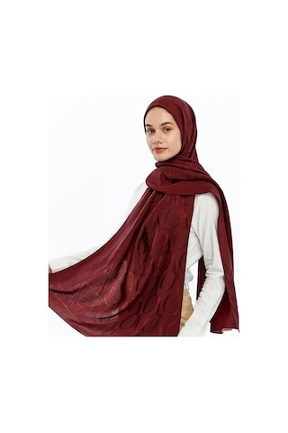Valentino Orlandi Alia Vo Motif Desen Şal - 6545 Koyu Bordo