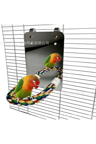 Vkemall Kuş Aynalı Oyuncak Seti - Geniş Ayna Ve Pamuk İp İçeren Konaklama Tabanı