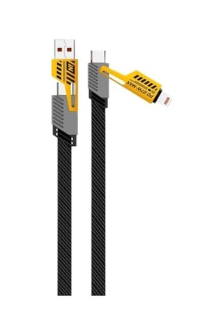 4'ü 1 Arada 65w Pd Hızlı Şarj Kablosu - Type C/usb/lightning Destekli 100 Cm Dayanıklı Örgü Yapı - Akıllı Ve Diğer