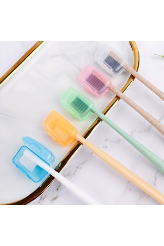 5/50 Adet Taşınabilir Diş Fırçası Başı Kapakları Seyahat Kamp Toz Geçirmez Diş Fırçası Kapağı Durumda Ev Banyo Aksesuarı