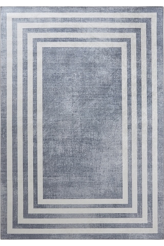 Kaşmir Halı Sare By Frame Gray Yıkanabilir Kaymaz Taban 80X300 CM Salon Mutfak Halısı Yolluk Kilim