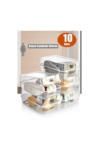 10 Adet Kadın Ayakkabı Kutusu