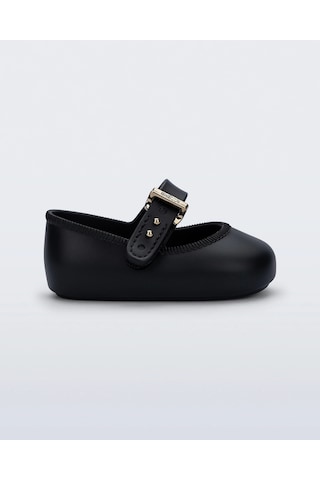 Mini Melissa Ballerina Siyah Kız Bebek İlk Adım Ayakkabı - 38057