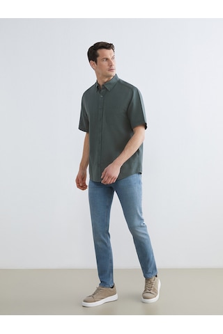Lcwaıkıkı Classic Yeşil Regular Fit Poplin Erkek Gömlek