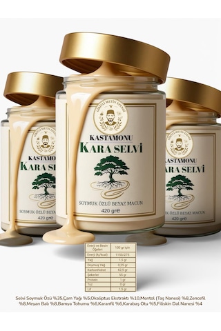3 Kavanoz Giritli Metin Efendi Kastamonu Soymuk Özlü Beyaz Yalamuk Macun 3 X 420 Gr