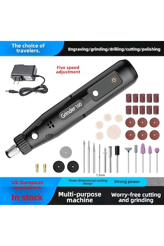 Besthome1 110-220v Elektrikli Elden Taşlama Makinesi - 39 Parça Takım, Delme, Oyma, Kesme, Parlatma