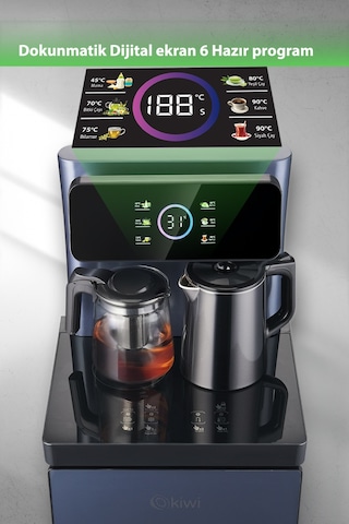 Kiwi KWP-8570 Gizli Damacanalı Dahili Otomatik Çaycılı Sıcak Soğuk Dijital Su Sebili
