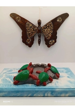 Tedi Sanat Dekoratif Kaplumbağa Küllük