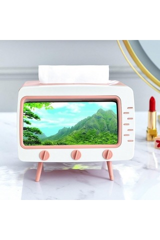 Createtech Beyaz 2'si 1 Arada Doku Kutusu Ofis Masası Kutusu, Yaratıcı Tv Standı