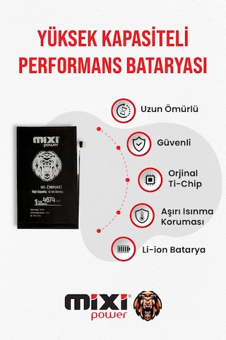 Apple Uyumlu iPhone 16 Plus Yüksek Kapasiteli Batarya, Pil Sağlığı Yüzdesi Gösterir,