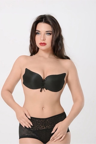 Sistina Siyah Yapışkan Kelebek Sütyen-519 Siyah