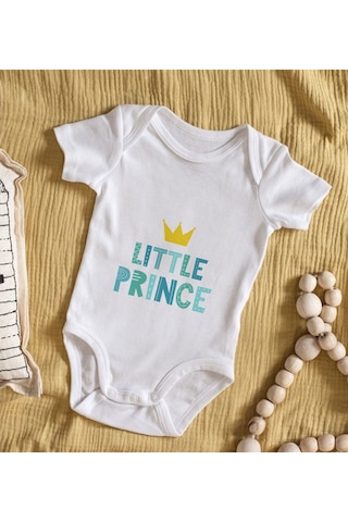 Bitmeyenkartus Bk Kids Little Prince Tasarımlı Bebek Body Zıbın - Model 1 Çok Renkli