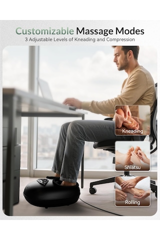 Snailax Shiatsu Ayak Masajı Plantar Fasiit İçin Derin Yoğurma Sıkıştırma Titreşim Hediye Erkekler Kadınlar İçin Uyar Boyutu 14"