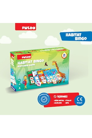 Habitat Bingo / Eğitici Ve Eğlenceli Oyuncak / Hayvanları Öğre...