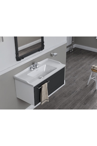 Turkuaz Seramik Cerastyle Kapadokya 100x48 cm Etajerli Lavabo