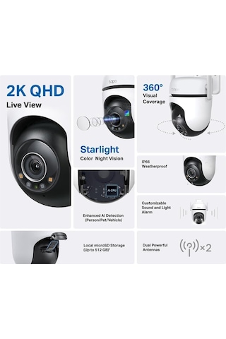 TP-Link Tapo C520WS 2K IP Wi-Fi Güvenlik Kamerası