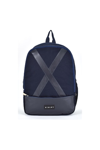 Sisley Okul Sırt Çantası Unisex Çok Gözlü Günlük Seyahat Sırt Çantası Lacivert