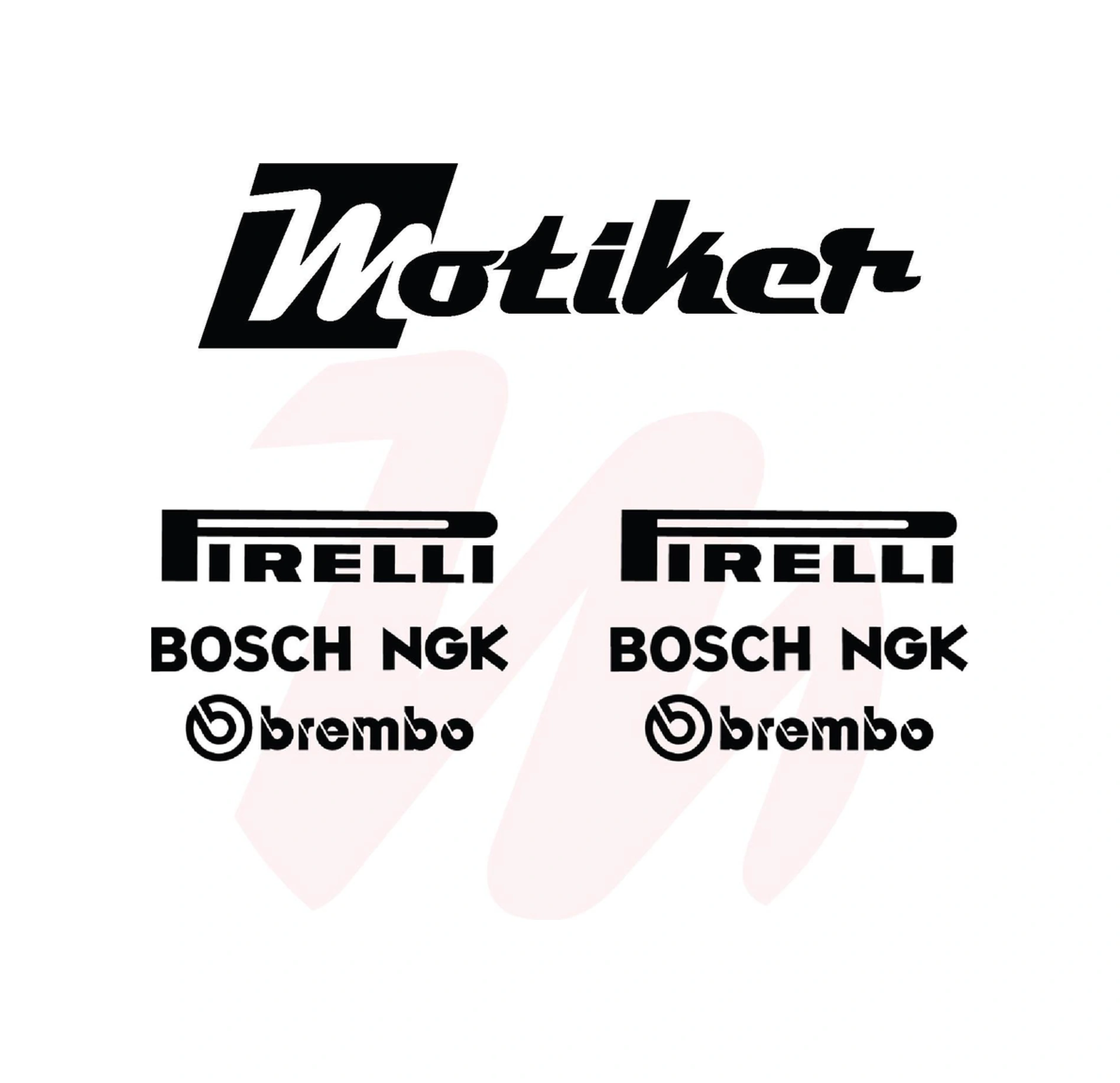 Cfmoto 450sr Alt Sakal Marka Logoları Siyah Sticker