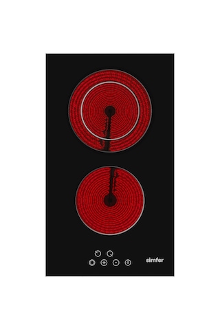 Simfer 3045 Domino Set Üstü Vitroseramik Ocak 2E Siyah