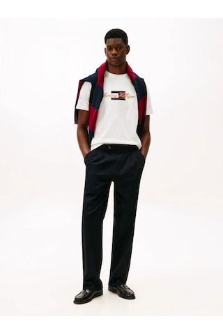 Tommy Hilfiger Mw0mw41500 Icon Gold Erkek Tişört Ekru