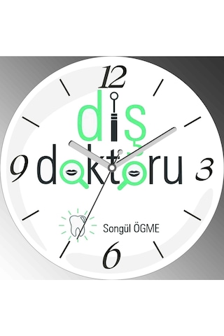 Kişiye Özel Diş Doktoru Çap 30cm Sessiz Akar Bombeli Gerçek Cam Duvar Saati Çok Renkli Kişiye Özel Diş Doktoru Çap 30cm Sessiz Akar Bombeli Gerçek Cam Duvar Saati Çok Renkli