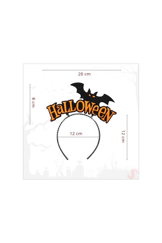 Halloween Yarasa Taç - Turuncu