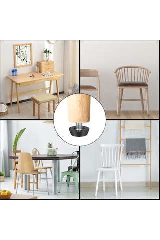 22 Adet Ayarlanabilir Mobilya Ayağı, M8 X 20 Mm Vidalı Dengeleme Ayağı, Zemin Koruyucu, Yuvarlak Taban, Sandalye Ayağı Vidaları Diğer